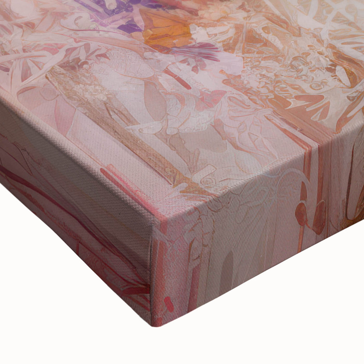 Electric Floral Fantasy Canvas - Abstract Pastel Modern Wall Art Decor