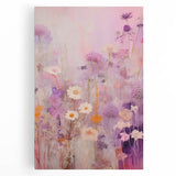 Electric Floral Fantasy Canvas - Abstract Pastel Modern Wall Art Decor
