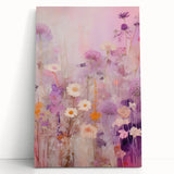 Electric Floral Fantasy Canvas - Abstract Pastel Modern Wall Art Decor
