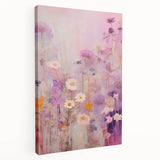 Electric Floral Fantasy Canvas - Abstract Pastel Modern Wall Art Decor