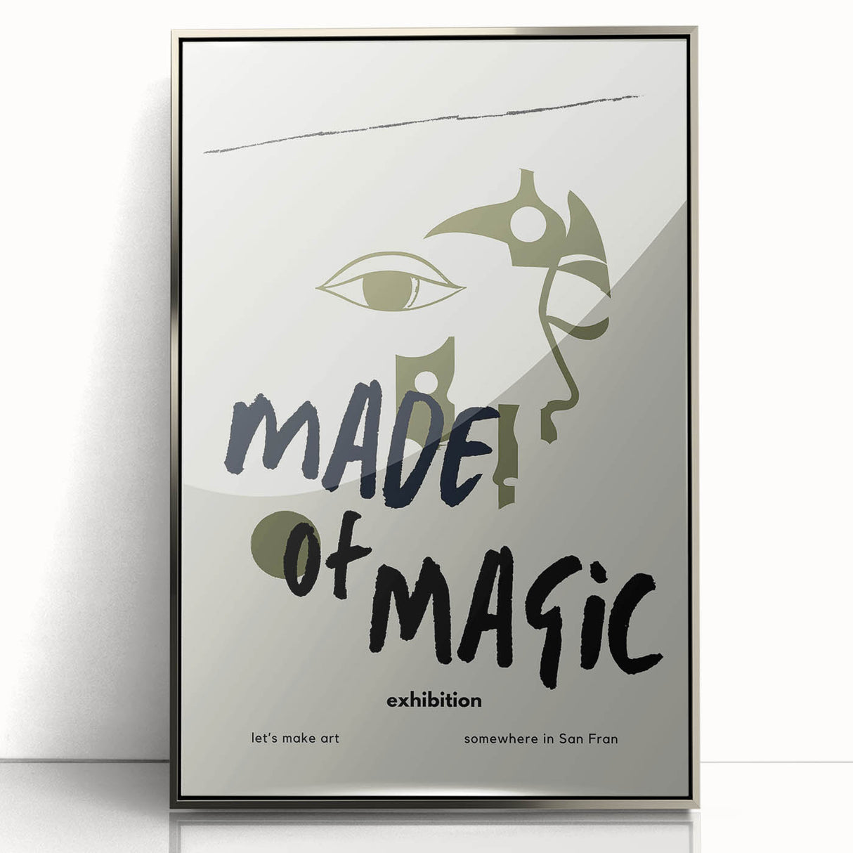 Electric Wall Art: Made of Magic Abstract Modern Art Print
