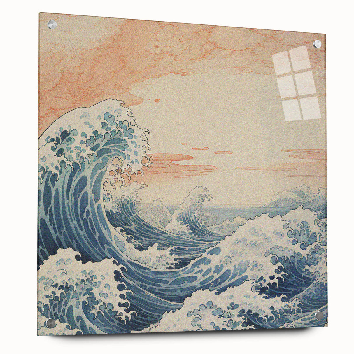 Electric Ocean Waves Wall Art – Abstract Vibrant Electric Art Print