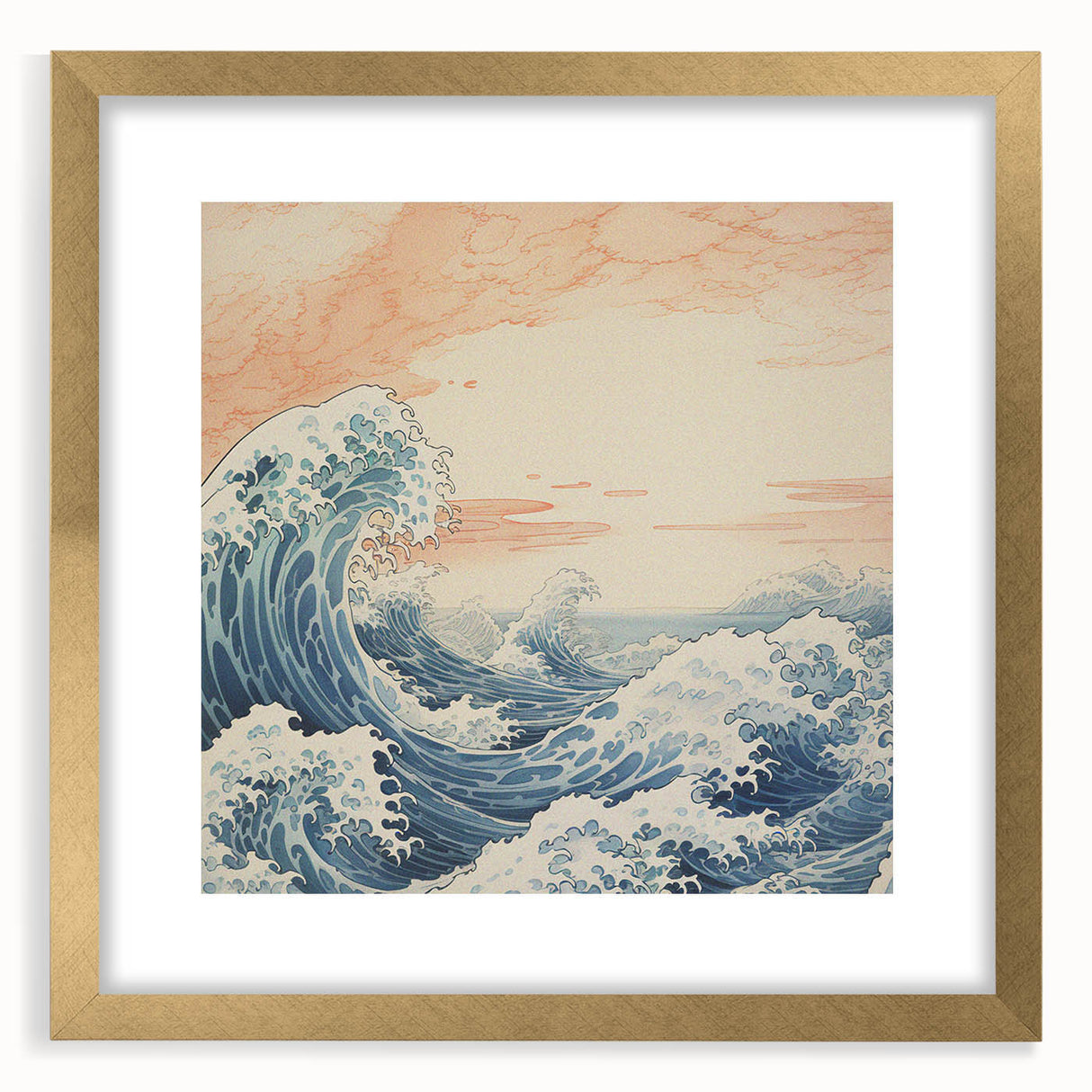 Electric Ocean Waves Wall Art – Abstract Vibrant Electric Art Print
