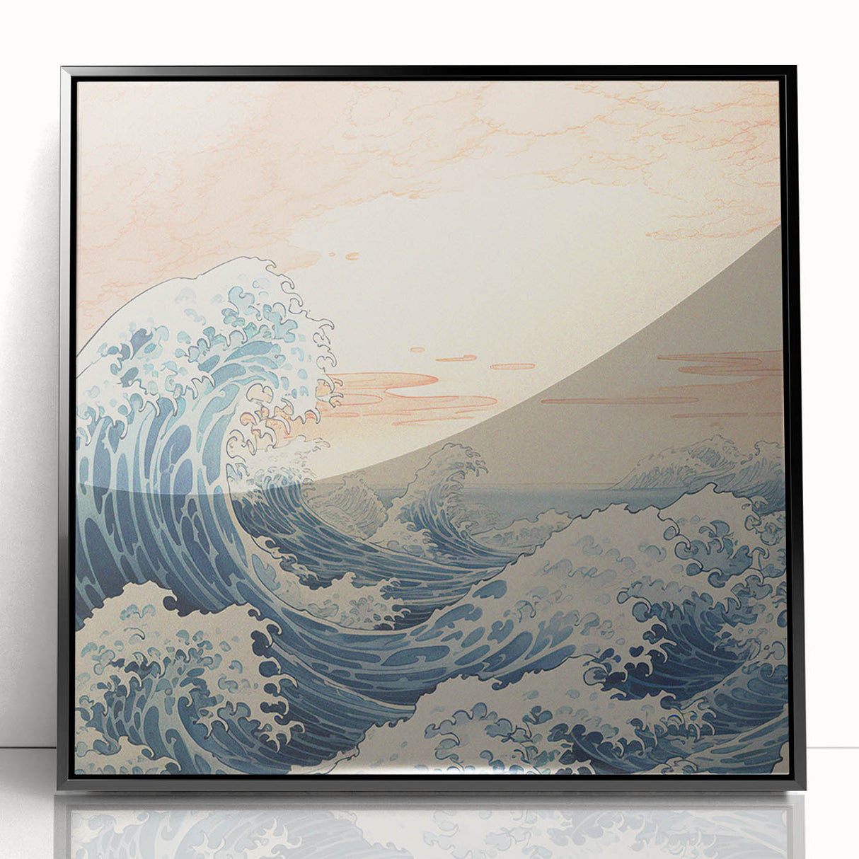 Electric Ocean Waves Wall Art – Abstract Vibrant Electric Art Print