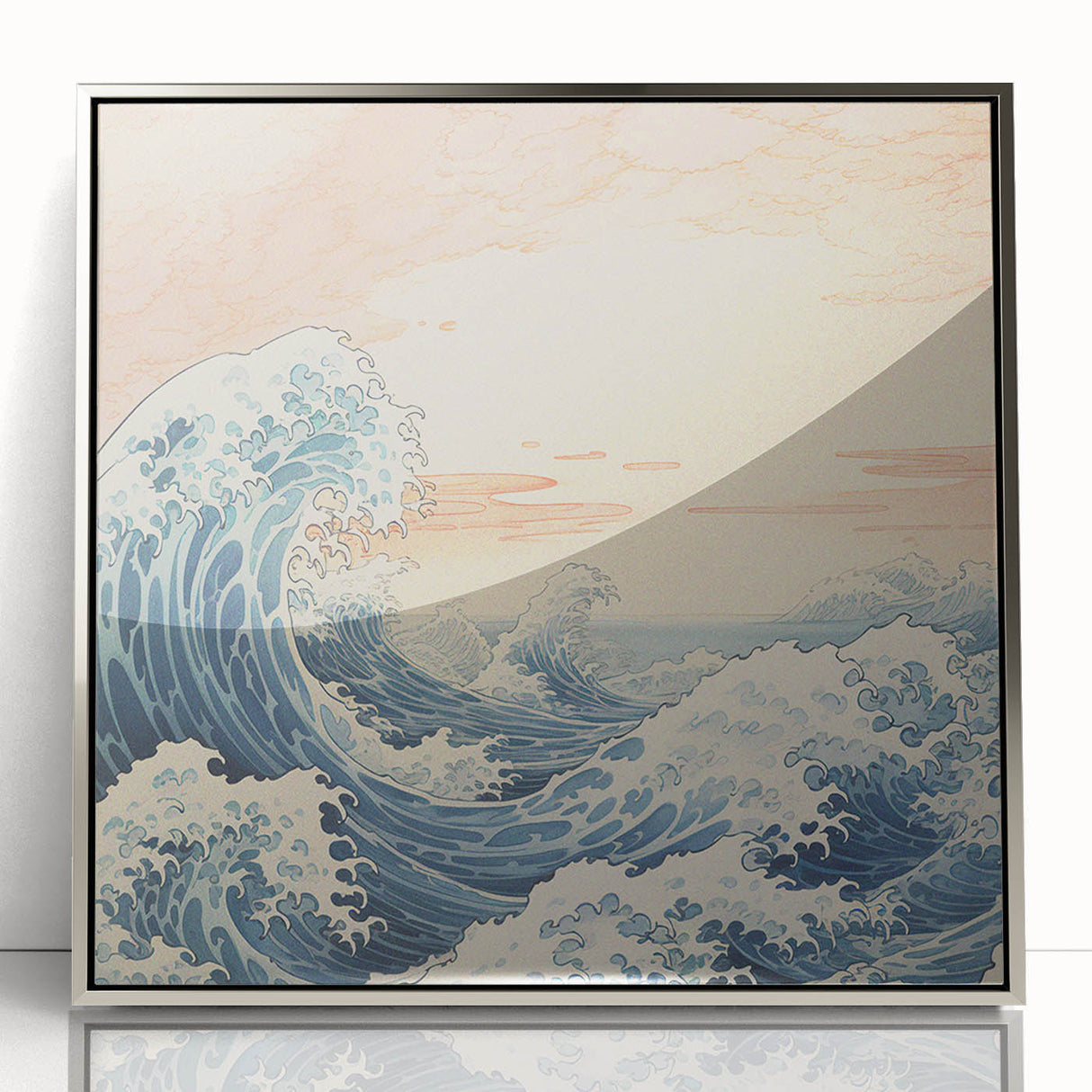 Electric Ocean Waves Wall Art – Abstract Vibrant Electric Art Print