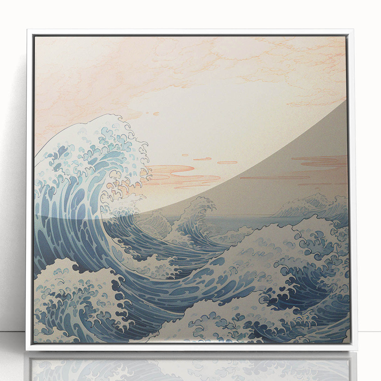 Electric Ocean Waves Wall Art – Abstract Vibrant Electric Art Print