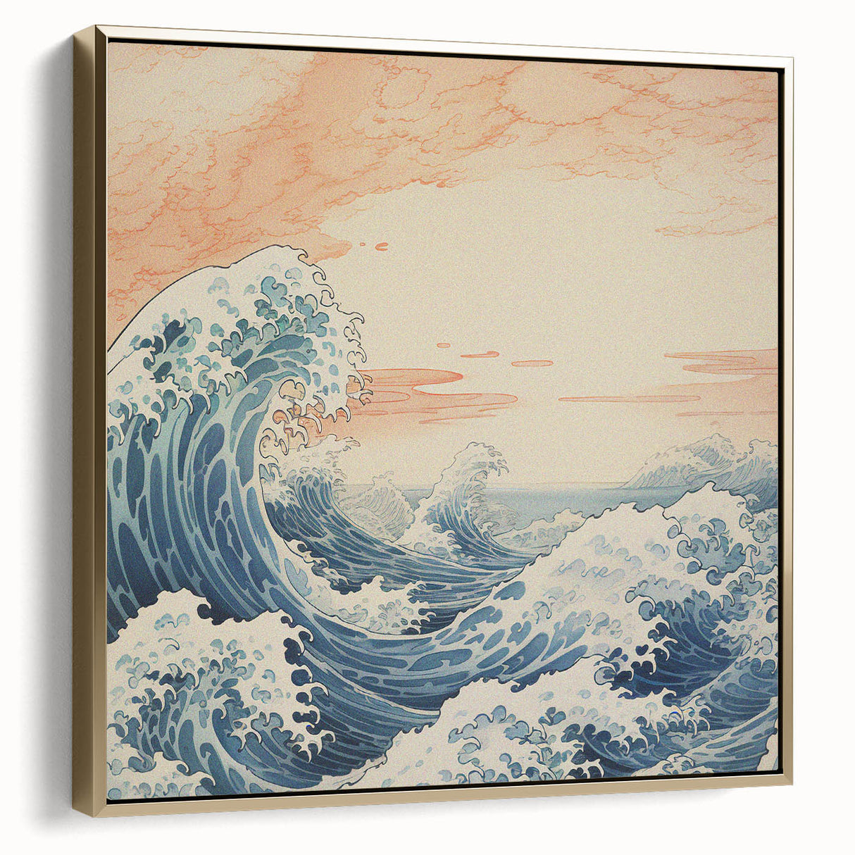 Electric Ocean Waves Wall Art – Abstract Vibrant Electric Art Print