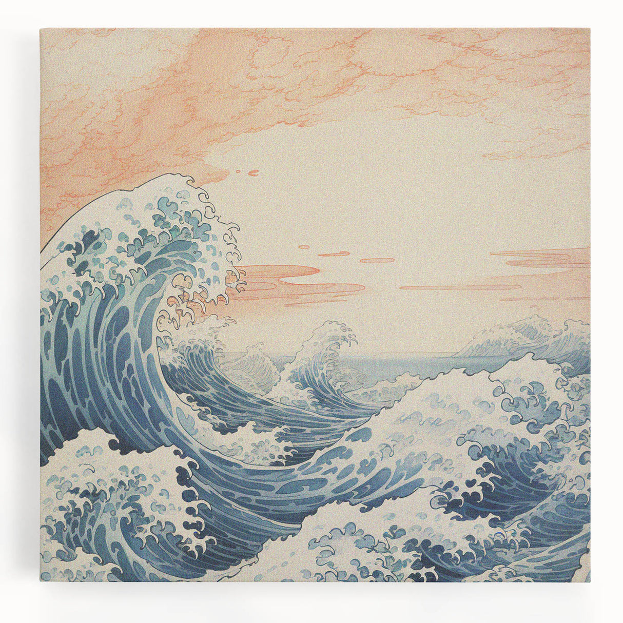 Electric Ocean Waves Wall Art – Abstract Vibrant Electric Art Print