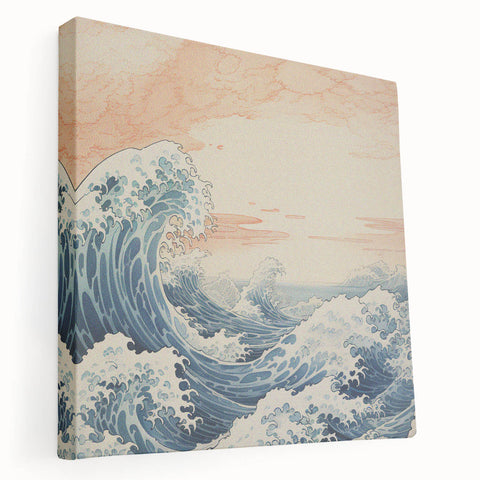 Electric Ocean Waves Wall Art – Abstract Vibrant Electric Art Print