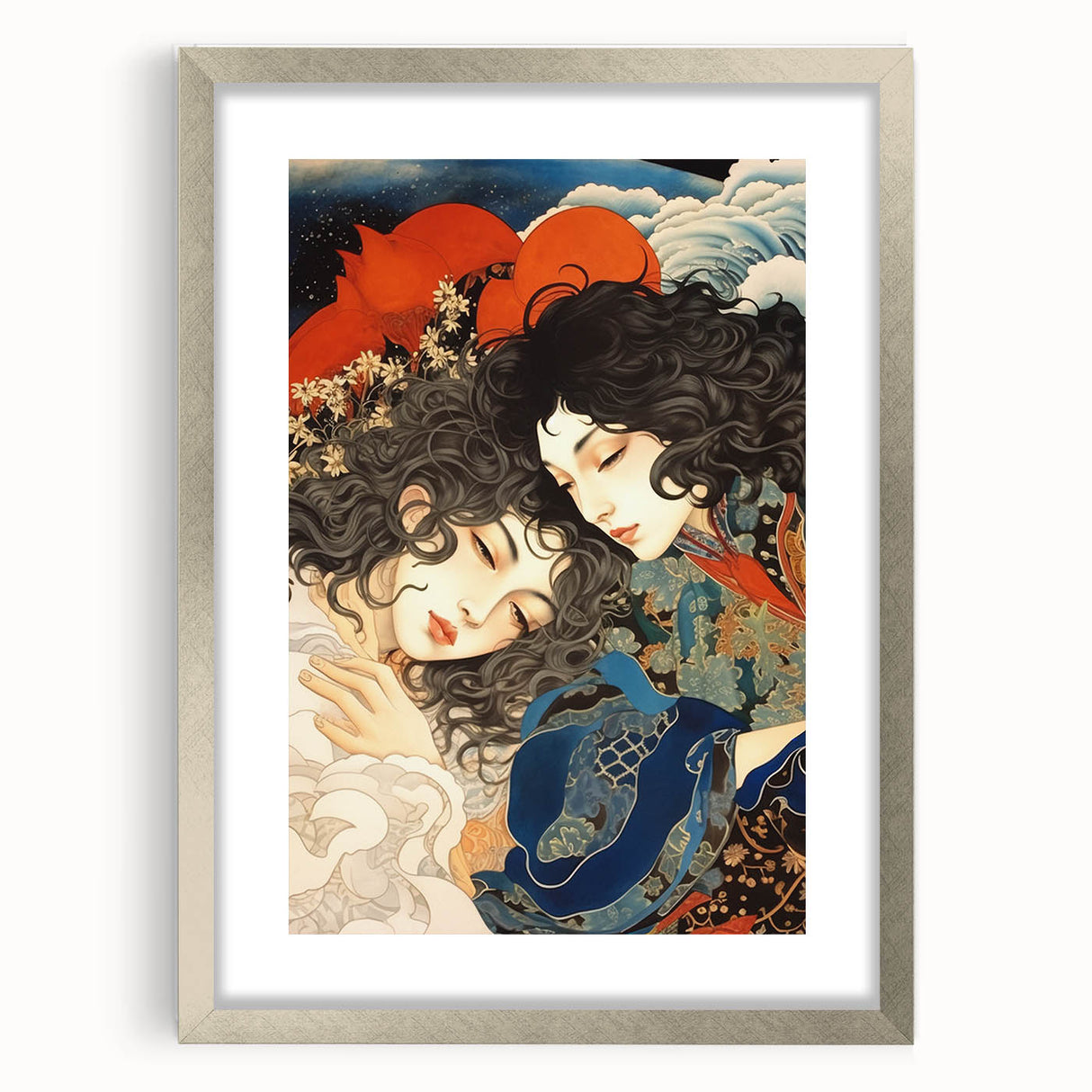 Electric Art Canvas – Vibrant Abstract Electric Painting of Dreamy Figures