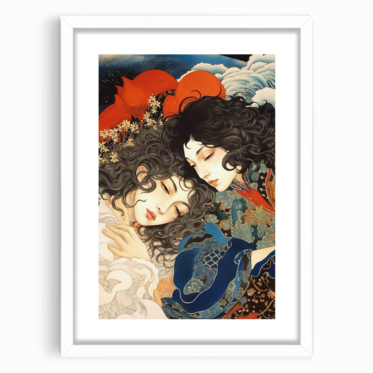 Electric Art Canvas – Vibrant Abstract Electric Painting of Dreamy Figures