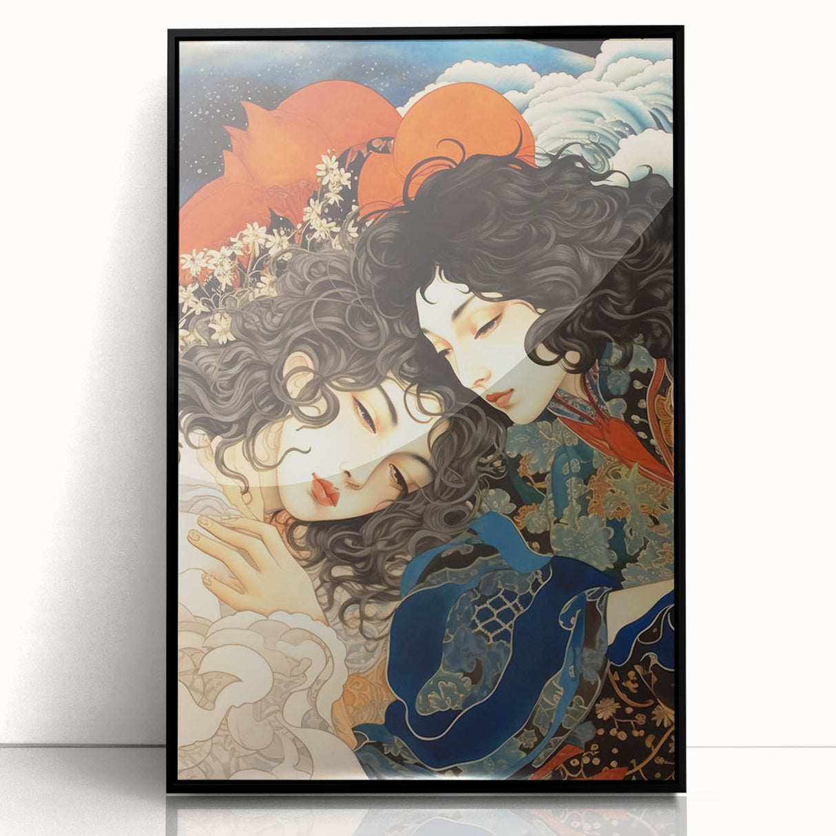 Electric Art Canvas – Vibrant Abstract Electric Painting of Dreamy Figures