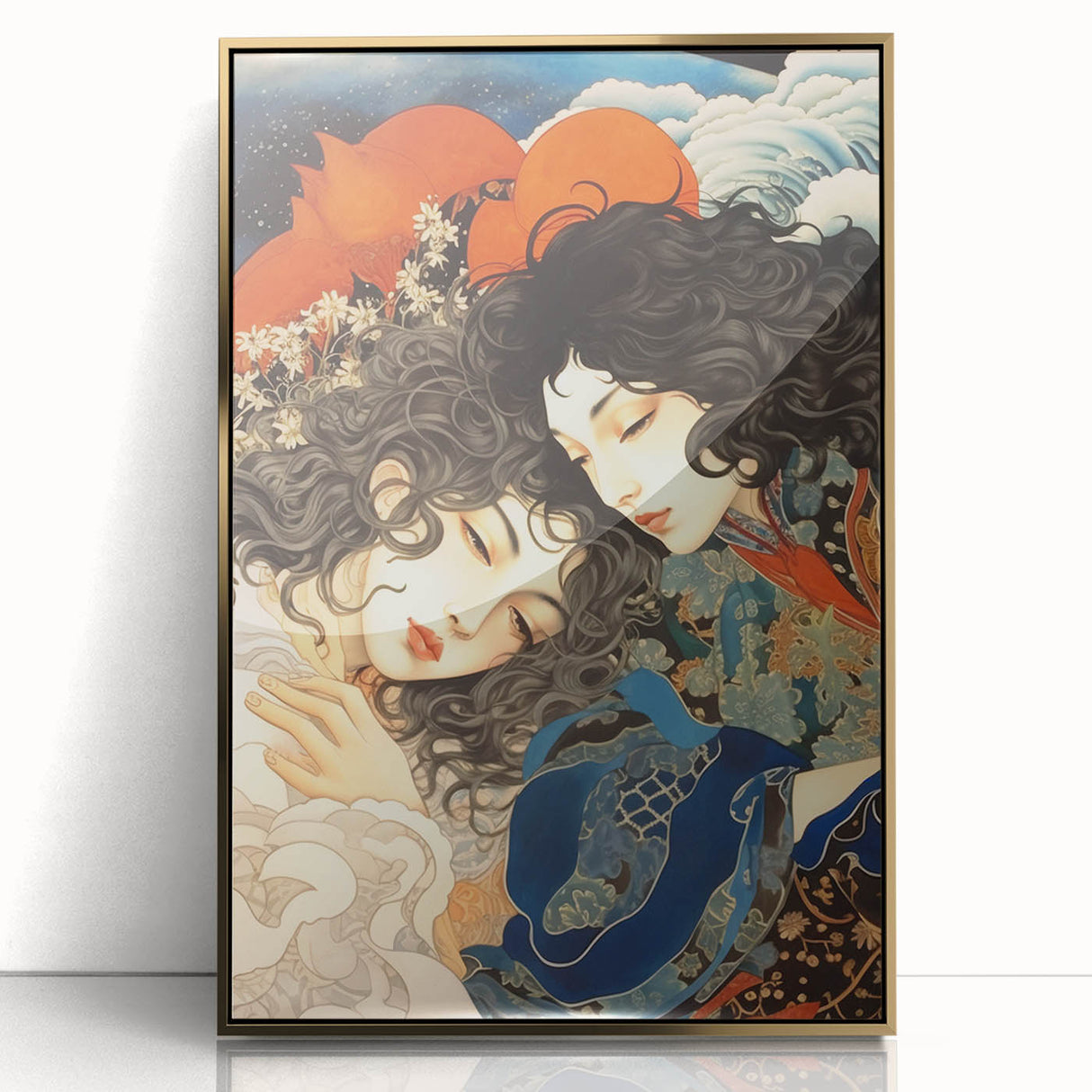 Electric Art Canvas – Vibrant Abstract Electric Painting of Dreamy Figures