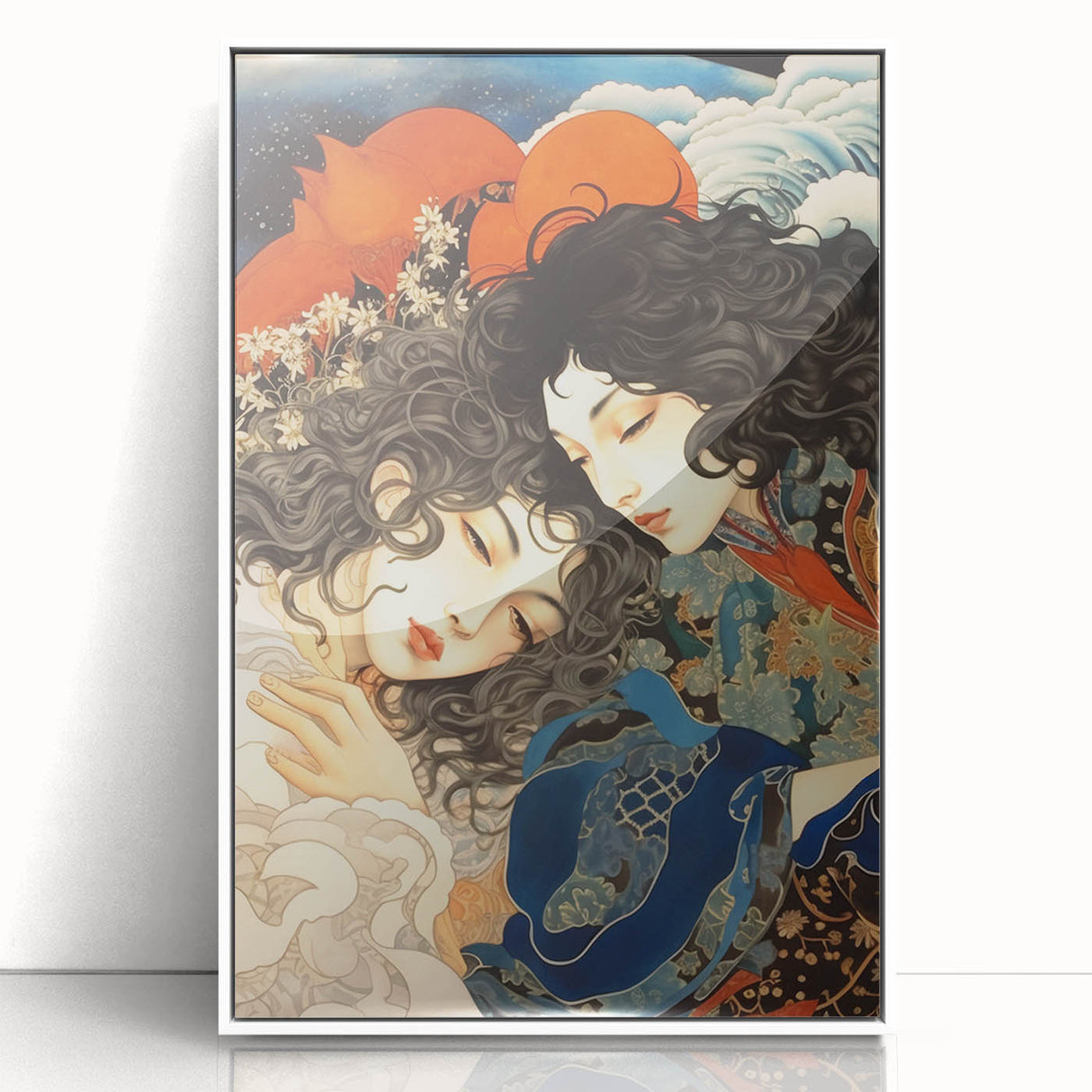 Electric Art Canvas – Vibrant Abstract Electric Painting of Dreamy Figures