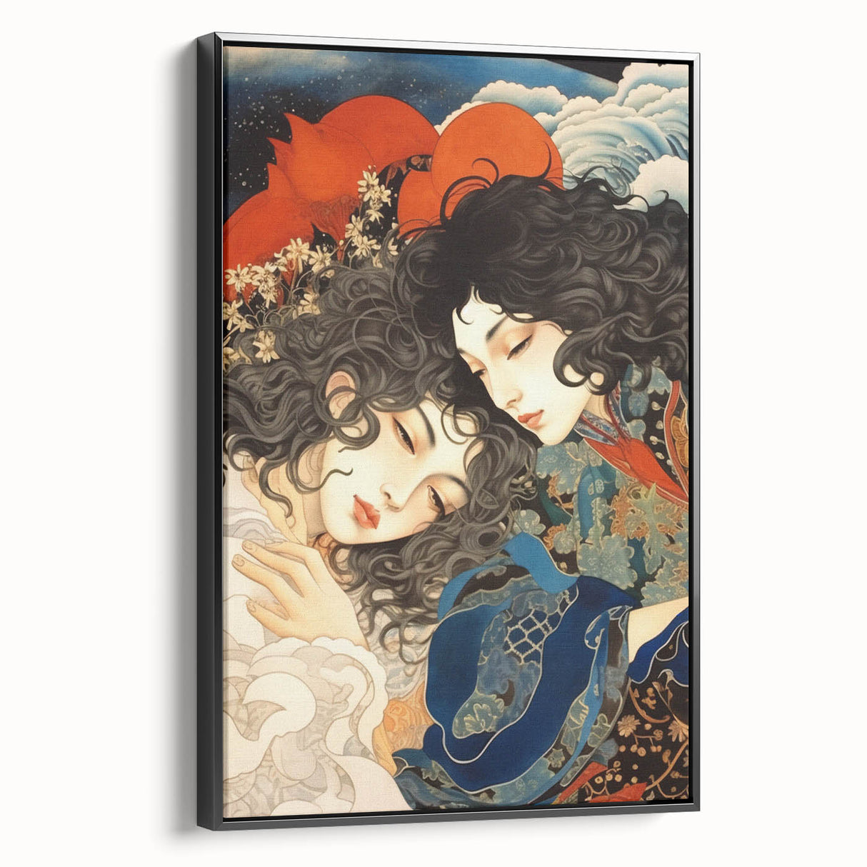 Electric Art Canvas – Vibrant Abstract Electric Painting of Dreamy Figures
