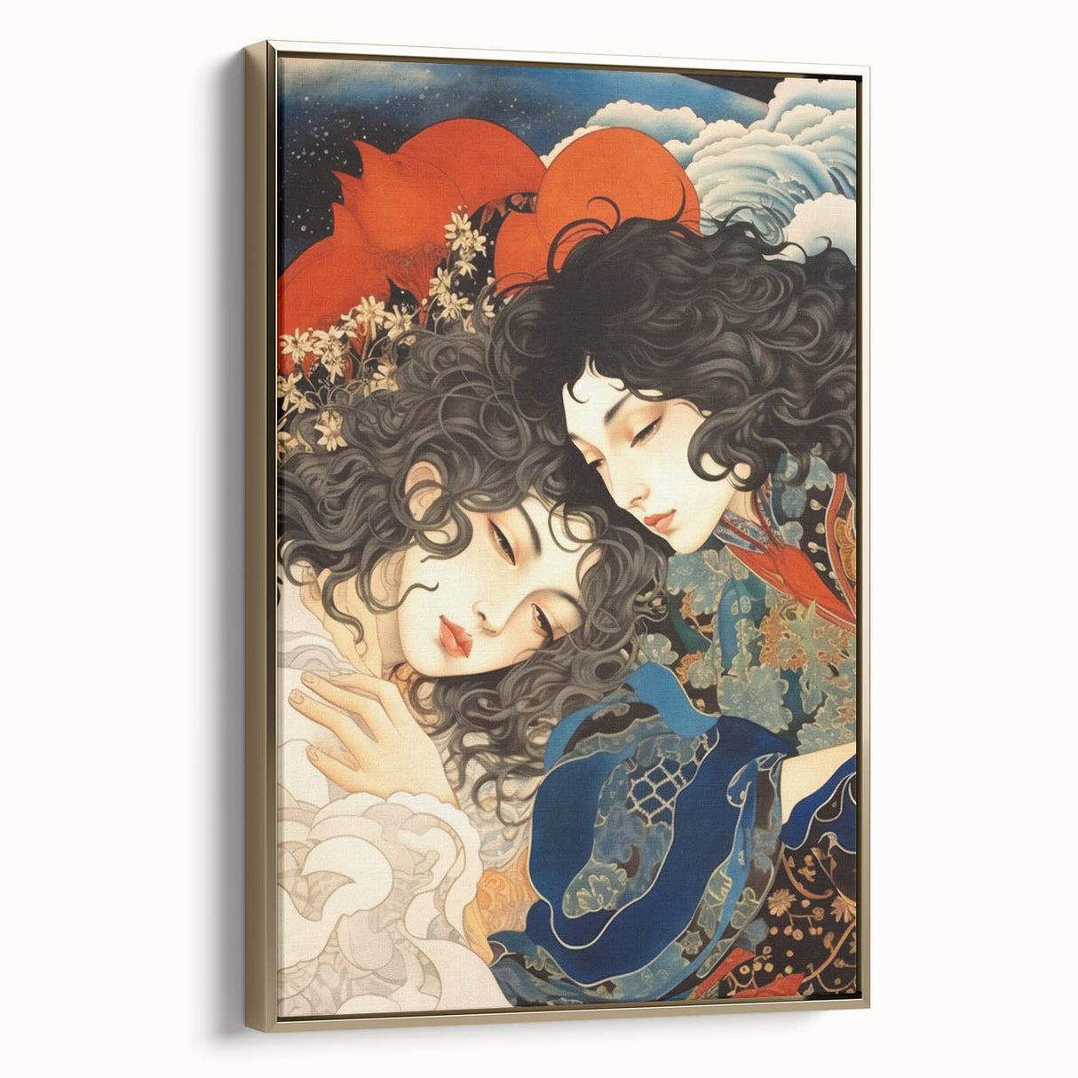Electric Art Canvas – Vibrant Abstract Electric Painting of Dreamy Figures