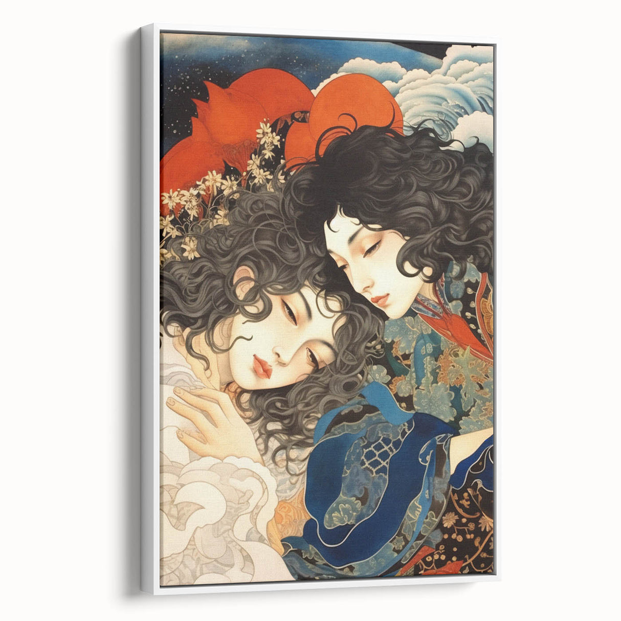 Electric Art Canvas – Vibrant Abstract Electric Painting of Dreamy Figures