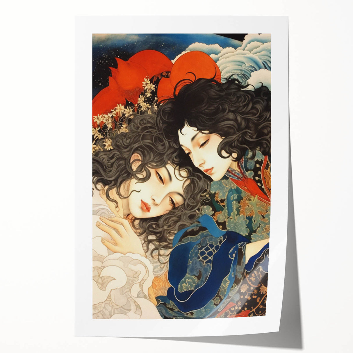Electric Art Canvas – Vibrant Abstract Electric Painting of Dreamy Figures