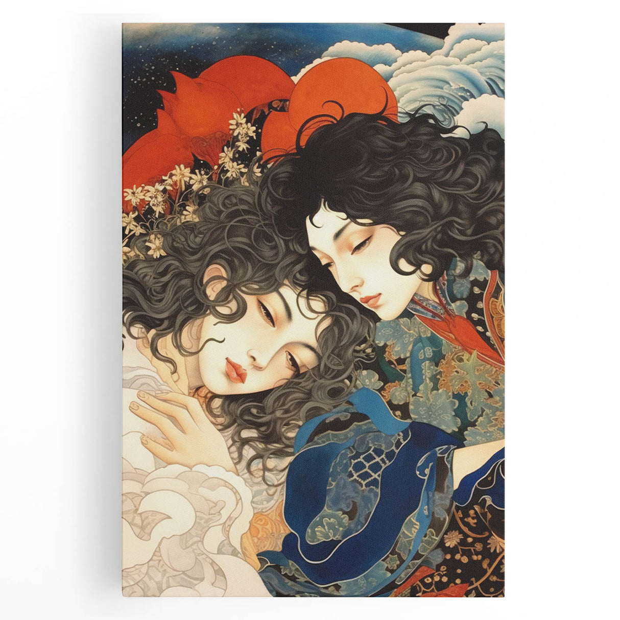 Electric Art Canvas – Vibrant Abstract Electric Painting of Dreamy Figures