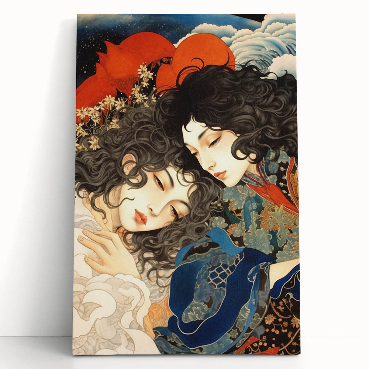Electric Art Canvas – Vibrant Abstract Electric Painting of Dreamy Figures