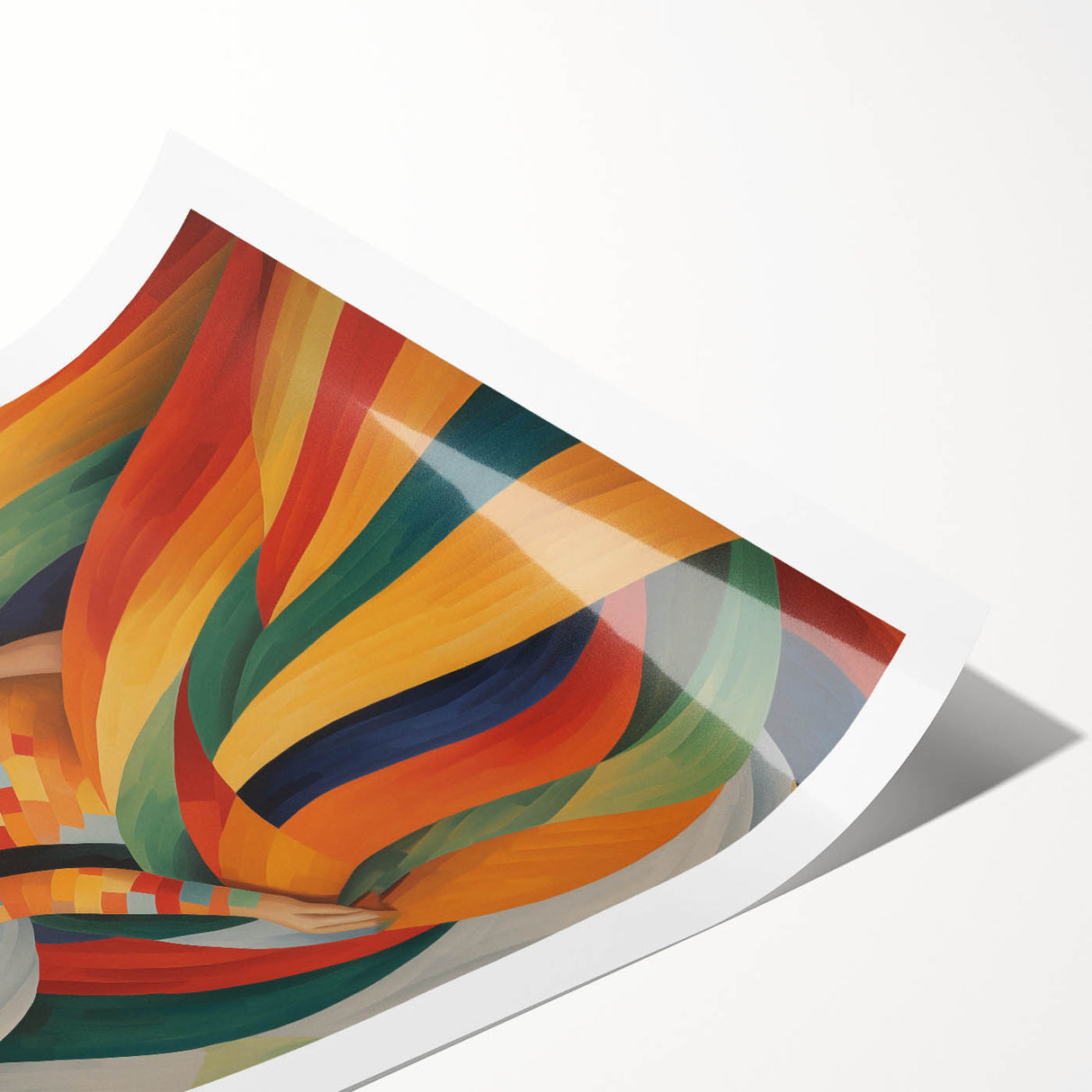 Electric Wall Art – Vibrant Abstract Painting of Colorful Flowing Figures