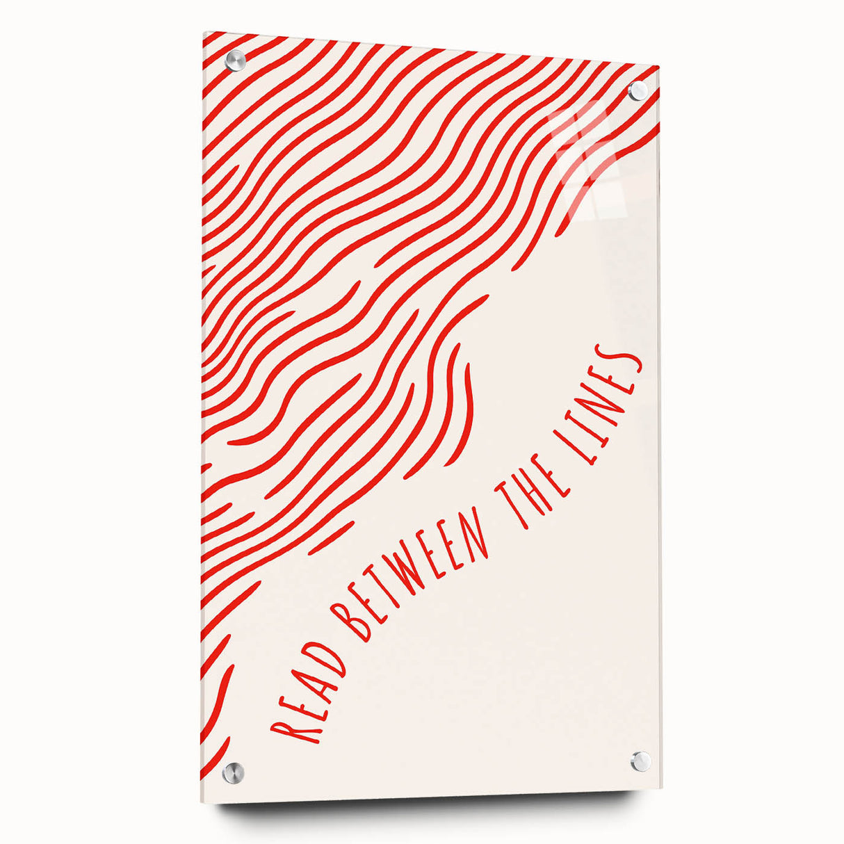 Electric Wall Art – Modern Abstract Electric Print with Red Line Art