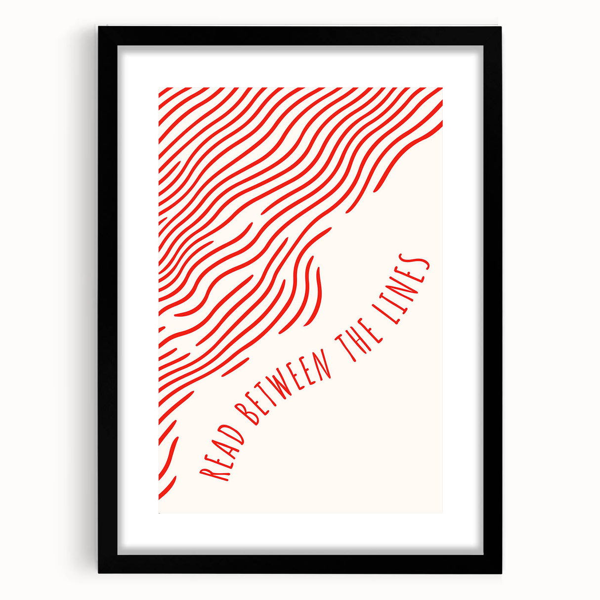 Electric Wall Art – Modern Abstract Electric Print with Red Line Art
