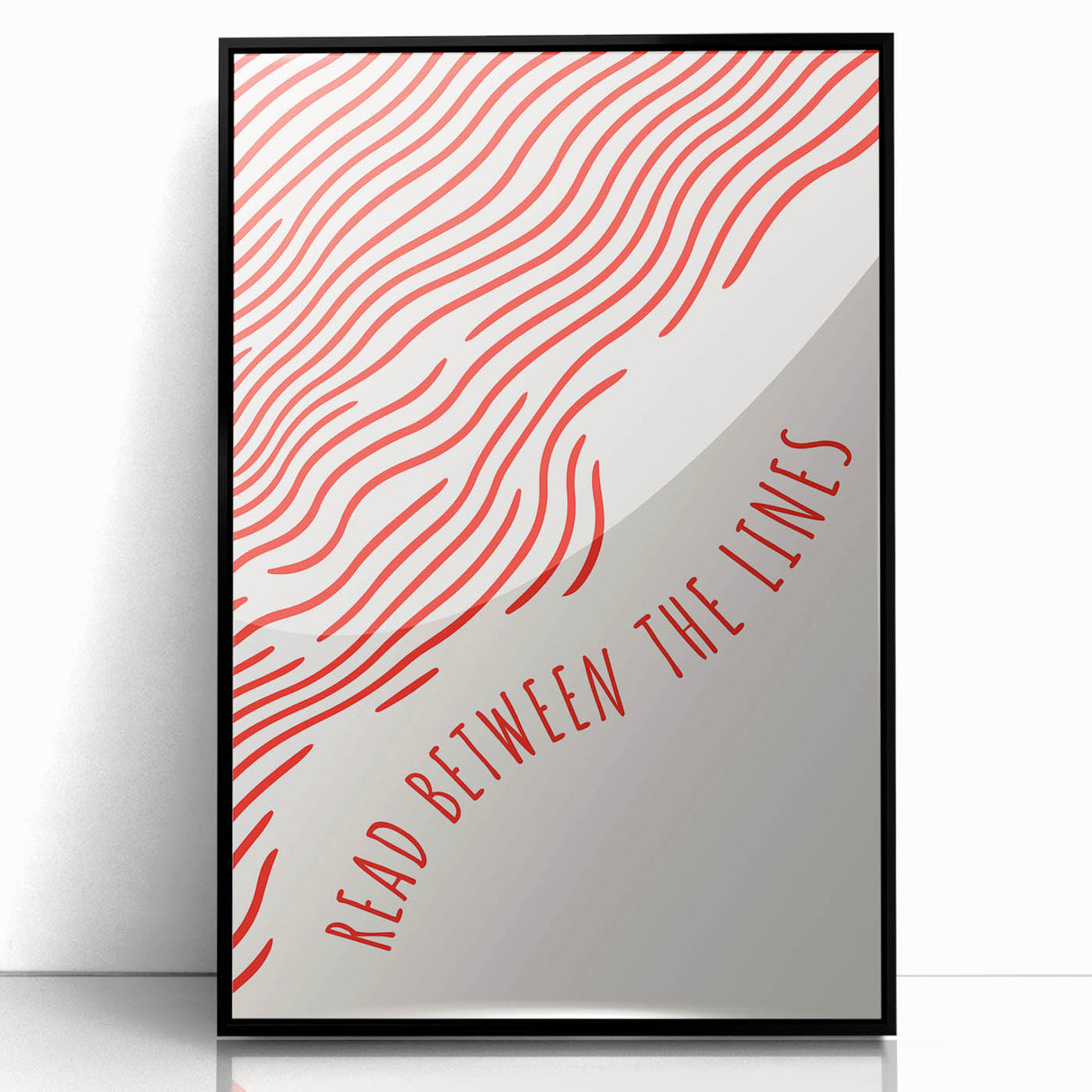 Electric Wall Art – Modern Abstract Electric Print with Red Line Art