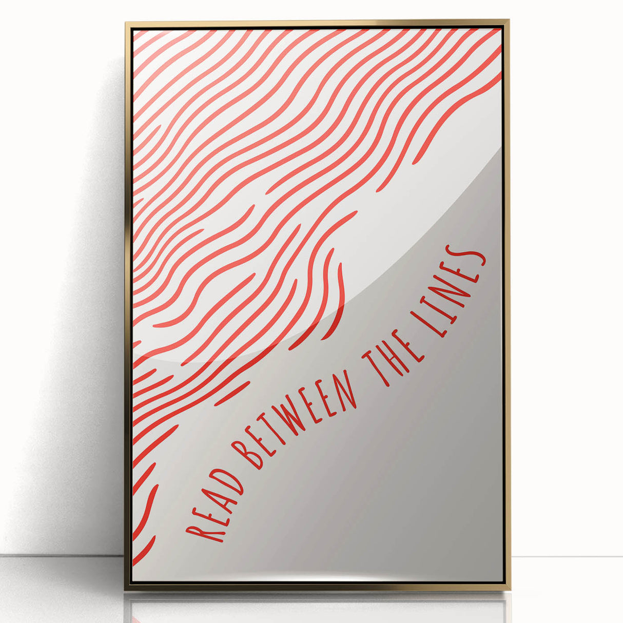 Electric Wall Art – Modern Abstract Electric Print with Red Line Art