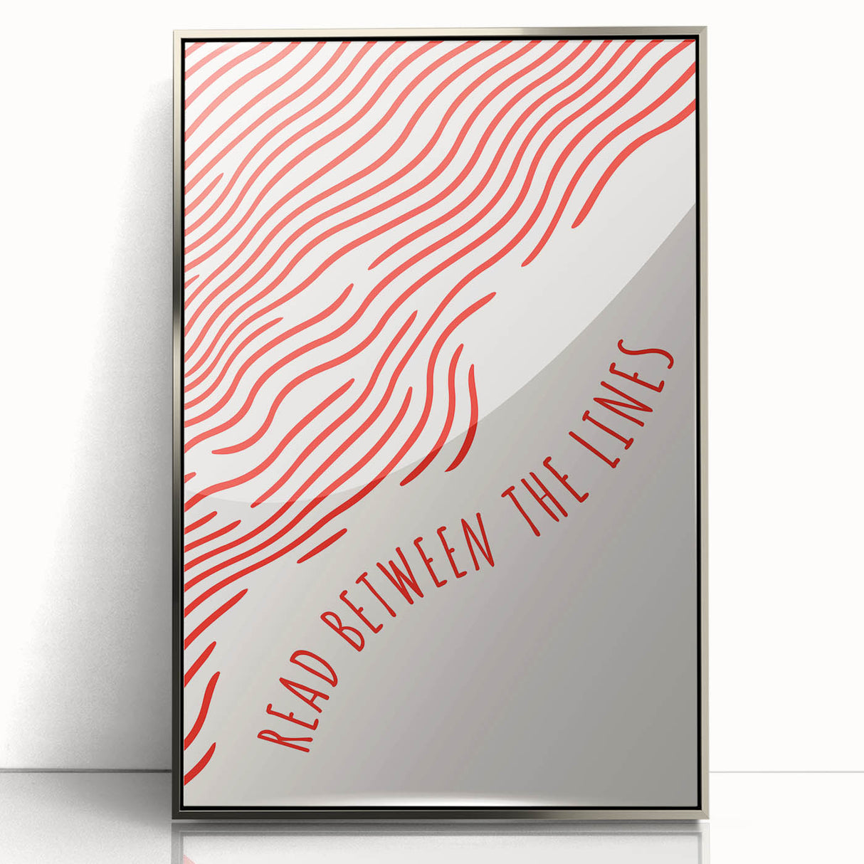 Electric Wall Art – Modern Abstract Electric Print with Red Line Art