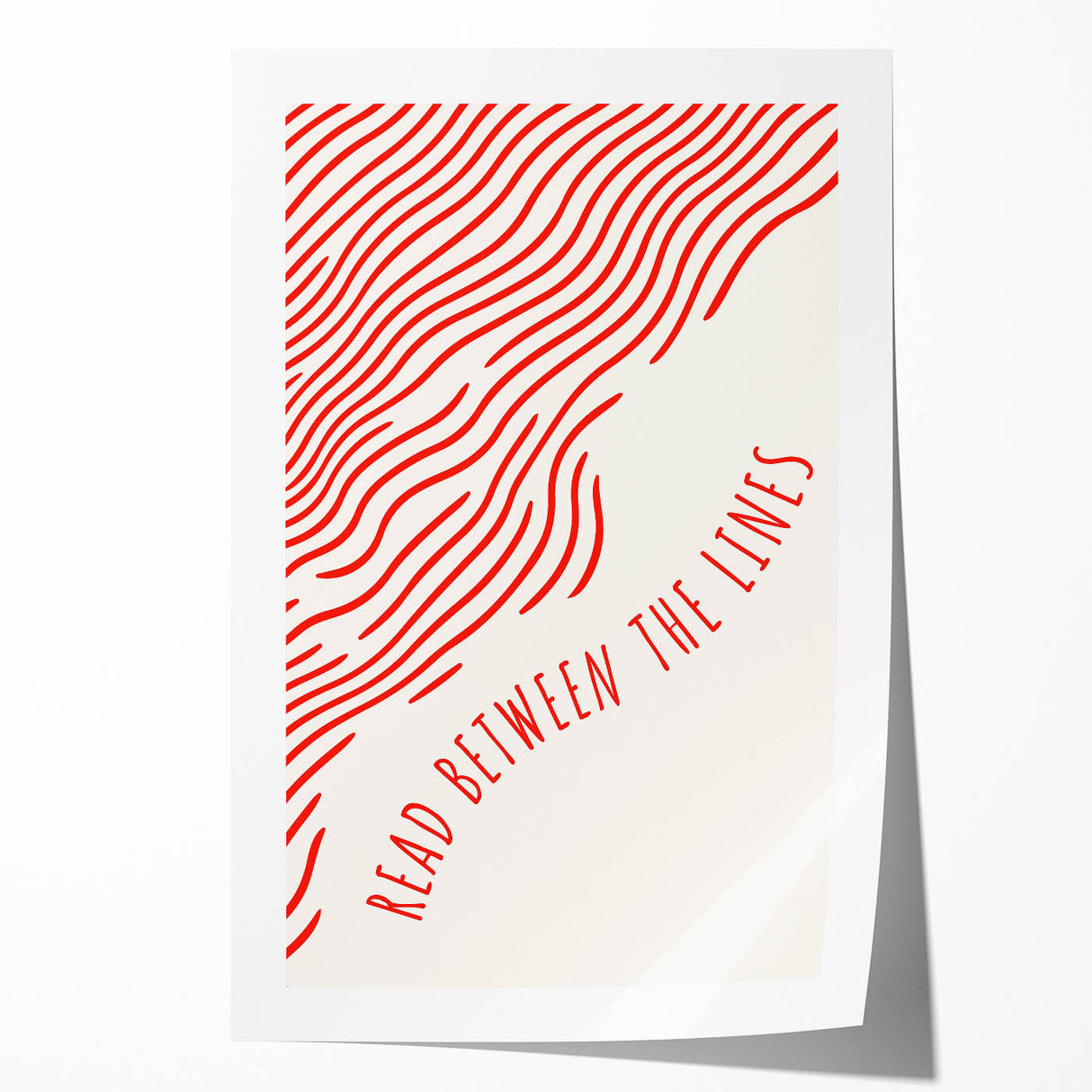 Electric Wall Art – Modern Abstract Electric Print with Red Line Art