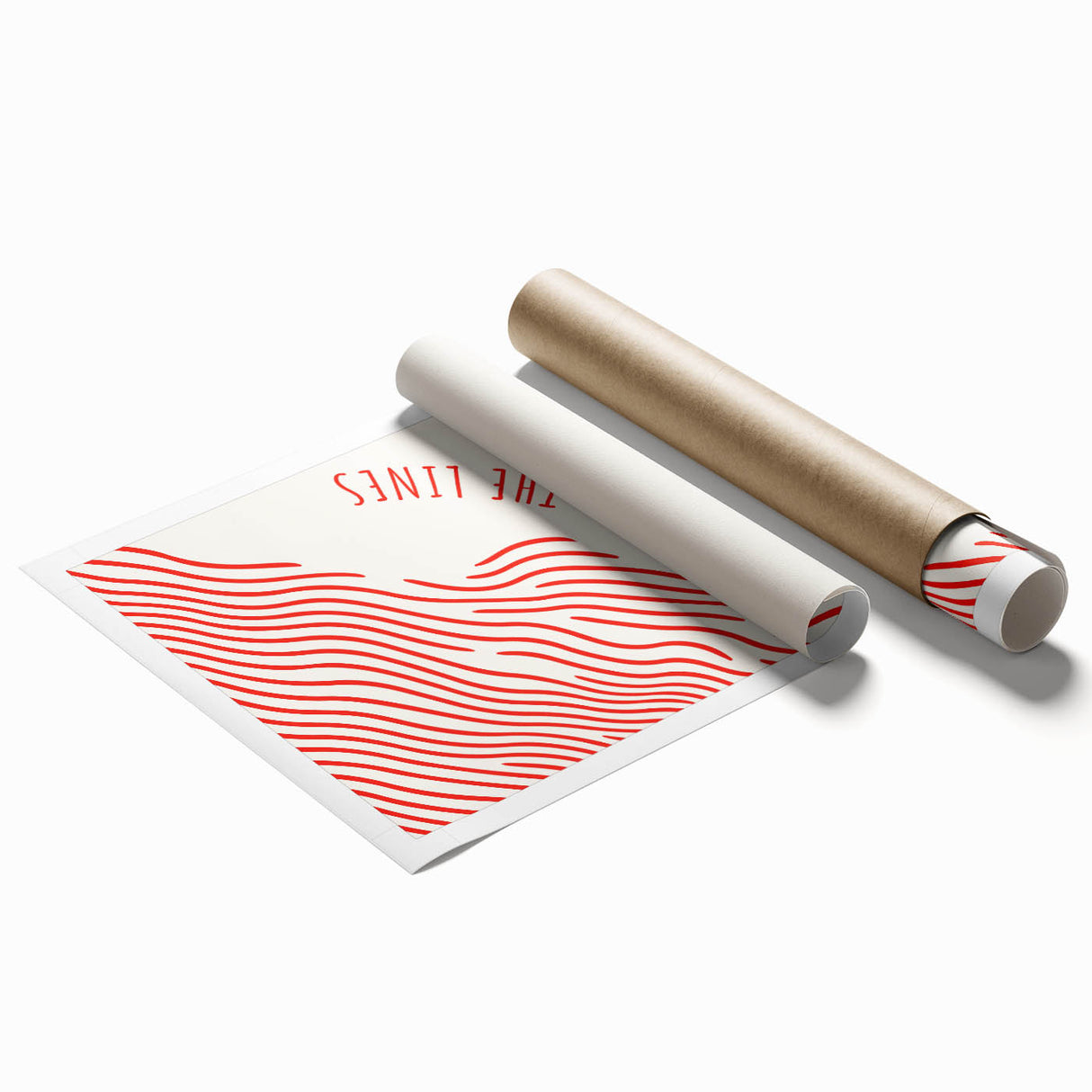 Electric Wall Art – Modern Abstract Electric Print with Red Line Art