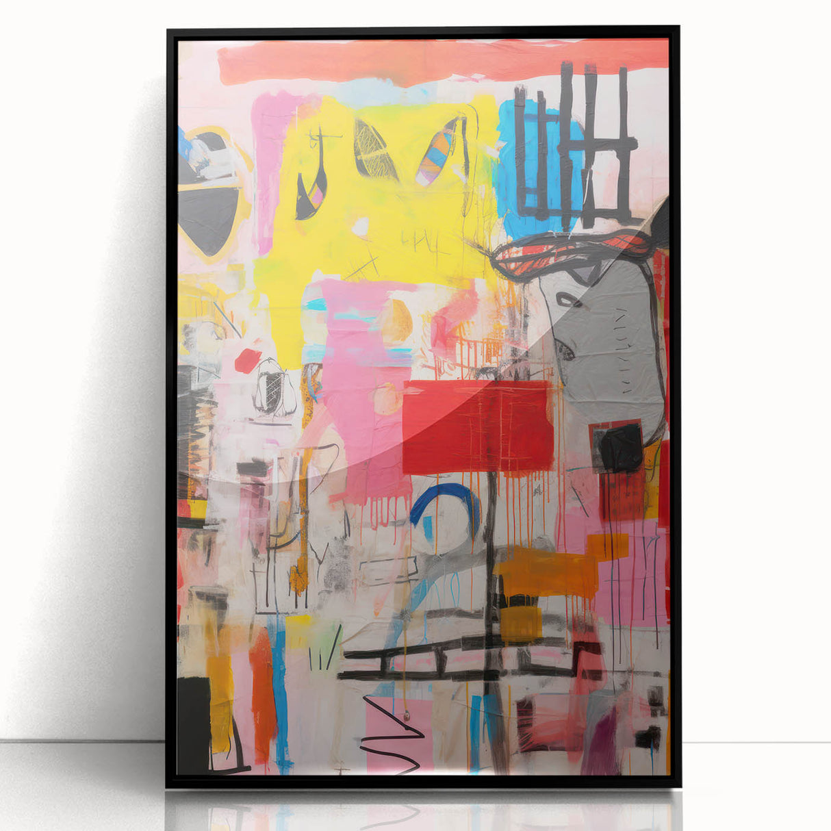 Abstract Electric Pop Art Canvas - Vibrant Modern Wall Art Decor