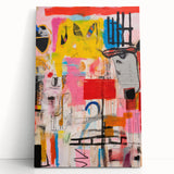 Abstract Electric Pop Art Canvas - Vibrant Modern Wall Art Decor