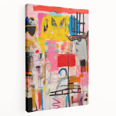 Abstract Electric Pop Art Canvas - Vibrant Modern Wall Art Decor