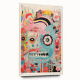Abstract Electric Wall Art – Bold Vibrant Electric Monster Face Print