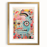 Abstract Electric Wall Art – Bold Vibrant Electric Monster Face Print