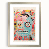 Abstract Electric Wall Art – Bold Vibrant Electric Monster Face Print