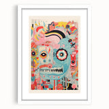 Abstract Electric Wall Art – Bold Vibrant Electric Monster Face Print