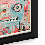 Abstract Electric Wall Art – Bold Vibrant Electric Monster Face Print