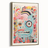 Abstract Electric Wall Art – Bold Vibrant Electric Monster Face Print