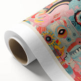 Abstract Electric Wall Art – Bold Vibrant Electric Monster Face Print