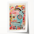 Abstract Electric Wall Art – Bold Vibrant Electric Monster Face Print