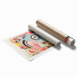 Abstract Electric Wall Art – Bold Vibrant Electric Monster Face Print