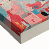 Abstract Electric Wall Art – Bold Vibrant Electric Monster Face Print