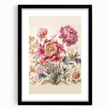 Electric Floral Wall Art – Vibrant Peony and Butterfly Electric Art Print