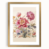 Electric Floral Wall Art – Vibrant Peony and Butterfly Electric Art Print