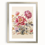 Electric Floral Wall Art – Vibrant Peony and Butterfly Electric Art Print