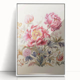 Electric Floral Wall Art – Vibrant Peony and Butterfly Electric Art Print