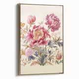 Electric Floral Wall Art – Vibrant Peony and Butterfly Electric Art Print